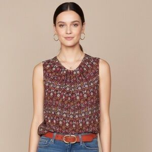 Vanessa Virginia Anthropologie Wanderlust Floral Top Size XS